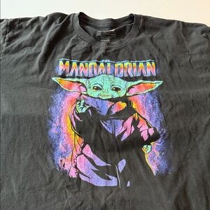 Fifth Sun Black Mandalorian Tee with Colorful Design
